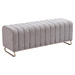 Pender Bench Stone Gray - Shearling Style Fabric - Electroplated Steel Legs - ZUO5746