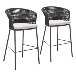 Freycinet 29" Seat Height Barstool - Black - Set of 2 