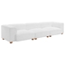 Tayte Sofa - White - Natural Wood Frame and Legs