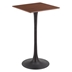 Valleta 23"W x 23"L Bar Table - Brown - Black Legs