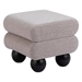 Davao Ottoman - Gray - Black Rubberwood Legs - ZUO5974