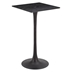 Valleta 23"W x 23"L Bar Table - Black