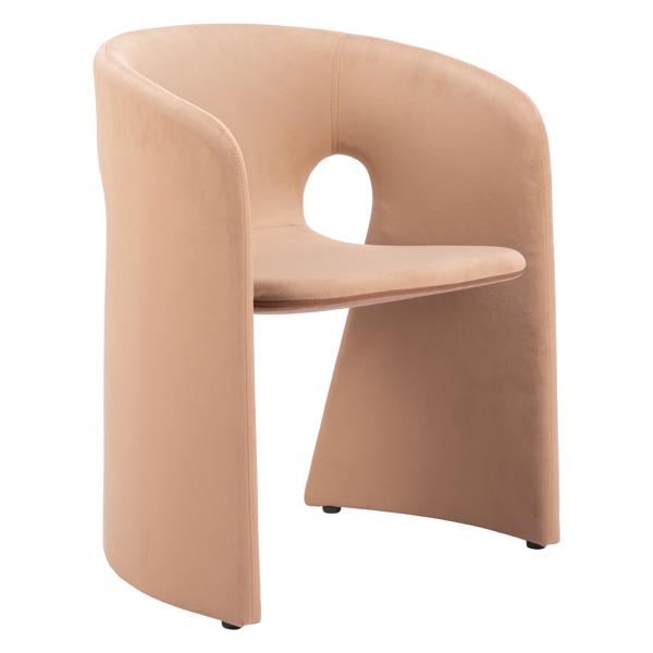 Rosyth Dining Chair - Tan - Beige Steel Legs 