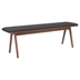 Kazwali Bench - Black and Walnut