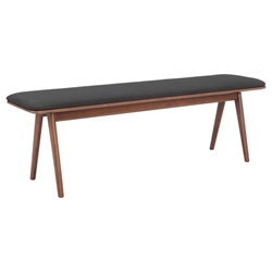 Kazwali Bench - Black and Walnut 