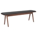 Kazwali Bench - Black and Walnut - ZUO6328