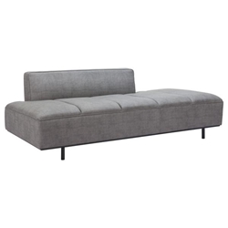 Confection Sofa Gray - Powder Coated Black Steel Frame 