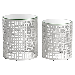 Reden Side Table Set - Silver - 2-Piece 