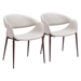 Limay Dining Chair - Beige Faux Leather - Walnut Faux Wood Steel Legs - Set of 2 - ZUO6532