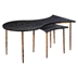 Norden 22"W x 40"L Coffee Table Set - Black and Bronze - 2-Piece