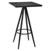 Tinos 26"W x 26"L Bar Table - Black