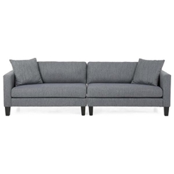 Merebrook 101 3-Seater Sofa - Charcoal - Wooden Legs 