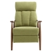 Brynmere Accent Chair - Olive Green Linen - Brown Finish Frame and Legs - CAB1466