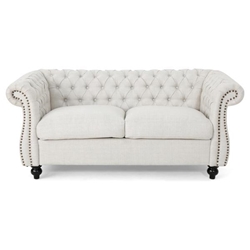 Gwendolyn 61" Loveseat - Beige Fabric 