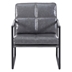 Gainsborough Recliner Chair - Light Grey Polyurethane Leather - Black Metal Frame