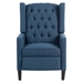 Windermere 27" Wide Wing Chair Recliner - Blue Polyester - Birch Wood Legs - CAB2292