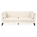 Celyddon 3 Seater Fabric Sofa with Birch Legs - Beige Fabric - CAB2440