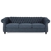 Torvane 84" 3 Seater Sofa - Navy Blue Fabric - CAB2667