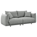 Coveville 78" Modern Sofa - Grey Fabric - Solid Wood Frame and Stable Metal Legs - CAB2761