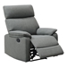 Emprise Gray Color Burlap Fabric Recliner Motion Recliner Chair 1-Piece Couch Manual Motion Living Room Furniture - CAB2856