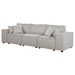 Snowcrest 104 Sofa in Beige Linen - 2 Accent Pillows - CAB3405