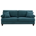 Vitalis 82" Modern Sofa - Lake Green Chenille - Brown Legs