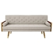 Tilford Mid Century Modern Tufted Fabric Sofa - Beige - CAB4475