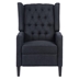 Windermere 27" Wide Wing Chair Recliner - Black Fabric - Birch Wood Legs