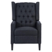 Windermere 27" Wide Wing Chair Recliner - Black Fabric - Birch Wood Legs - CAB4480