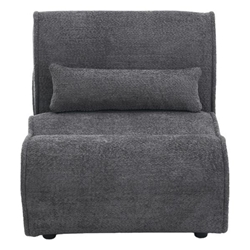 Uplift Soft Pellet Velvet Recliner - Dark Gray 