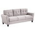 Trinova 79" Modern Living Room Sofa - Light Grey Linen Upholstered