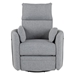 Selario Upholstered Swivel Recliner - Manual Rocker Recliner Chair - Baby Nursery Chair - Dark Grey Linen Fabric - Iron Frame - CAB4823