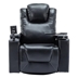 Ravelin 270 Degree Swivel Power Recliner - Black Polyurethane Leather