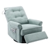 Volare Reclining Chair - 270 Degree Swivel - USB Port - Side Pocket - Touch Lamp - Lotus Green Linen