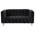 Nyranda 63" Modern Loveseat - Black Polyester