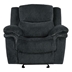 Blairen - Manual Reclining Sofa - Dark Blue Velvet