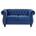 Proxima 60" Modern Loveseat - Blue Polyester - Solid Wood Legs