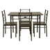 Anna 43"W x 27"L 5-Piece Rectangular Dining Table Set - Dark Bronze