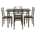 Anna 43"W x 27"L 5-Piece Rectangular Dining Table Set - Dark Bronze - COA1040