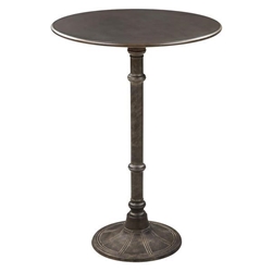 Oswego 30" Round Pub Height Bistro Bar Table - Dark Russet 