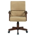 Marietta Upholstered Swivel Dining and Game Chair - Tobacco Brown Fabric - Tobacco Finish Base