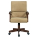 Marietta Upholstered Swivel Dining and Game Chair - Tobacco Brown Fabric - Tobacco Finish Base - COA1053