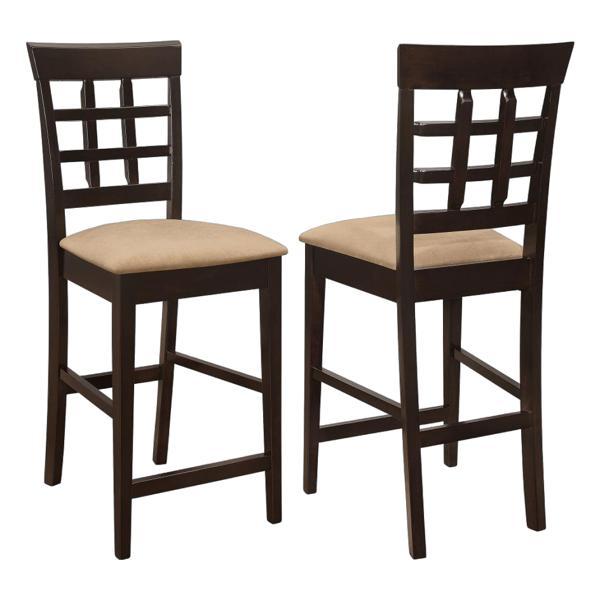 Gabriel Lattice Back Counter Chair Cappuccino - Set of 2 