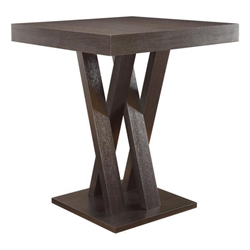 Freda 35"W x 35"L Square Pub Height Bistro Bar Table - Cappuccino 