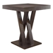 Freda 35"W x 35"L Square Pub Height Bistro Bar Table - Cappuccino - COA1074