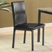 Garza Upholstered Dining Side Chair - Black Leatherette - Black Finish Frame - Set of 2 - COA1078