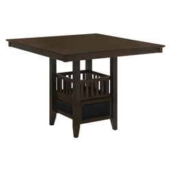 Jaden 47"W x 47"L Square Counter Height Dining Table Espresso 