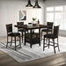 Jaden 47"W x 47"L 5-Piece Square Counter Height Dining Set - Espresso - COA1101