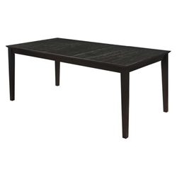 Louise 60"W x 40"L Rectangular Extension Leaf Dining Table - Black 