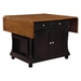 Slater 42"L 2-Drawer Drop Leaf Kitchen Island Table - Black - COA1132